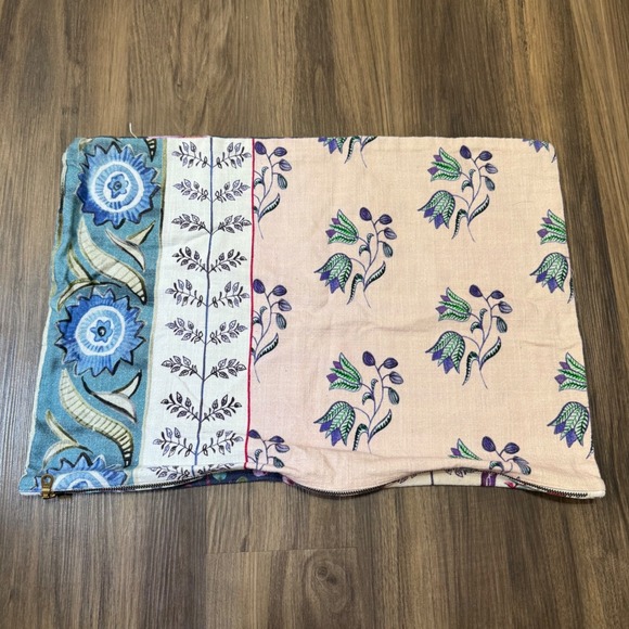 Anthropologie Meze Throw Pillow Cover Set Blue Purple Teal Paisley Floral - Picture 3 of 10